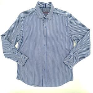 Robert Graham Modern American Striped Button‎ Down Shirt, Sz. XL Preppy